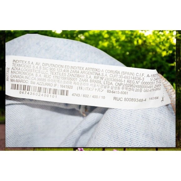 Zara Kids Cropped Jean Top Size 10-11 Yrs - Picture 6 of 8